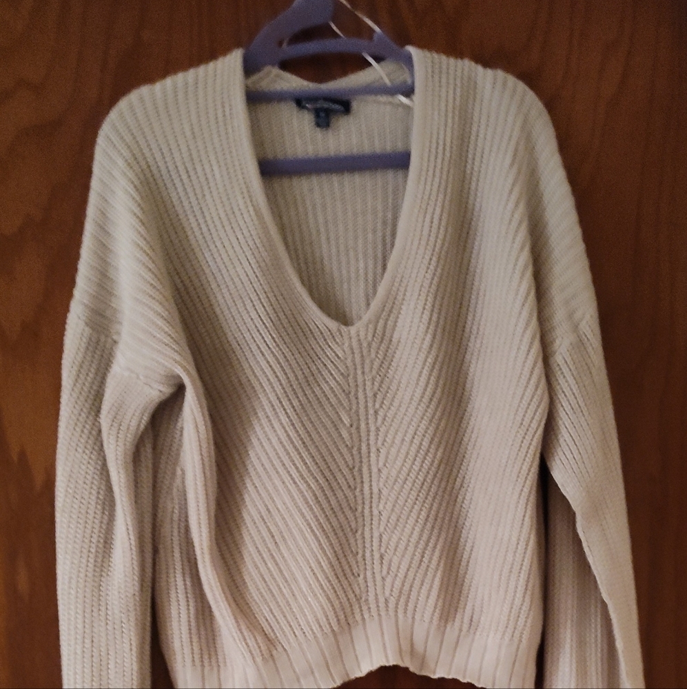 Khaki v neck sweater